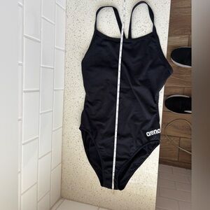 Arena black practice suit/ challenge back size 36